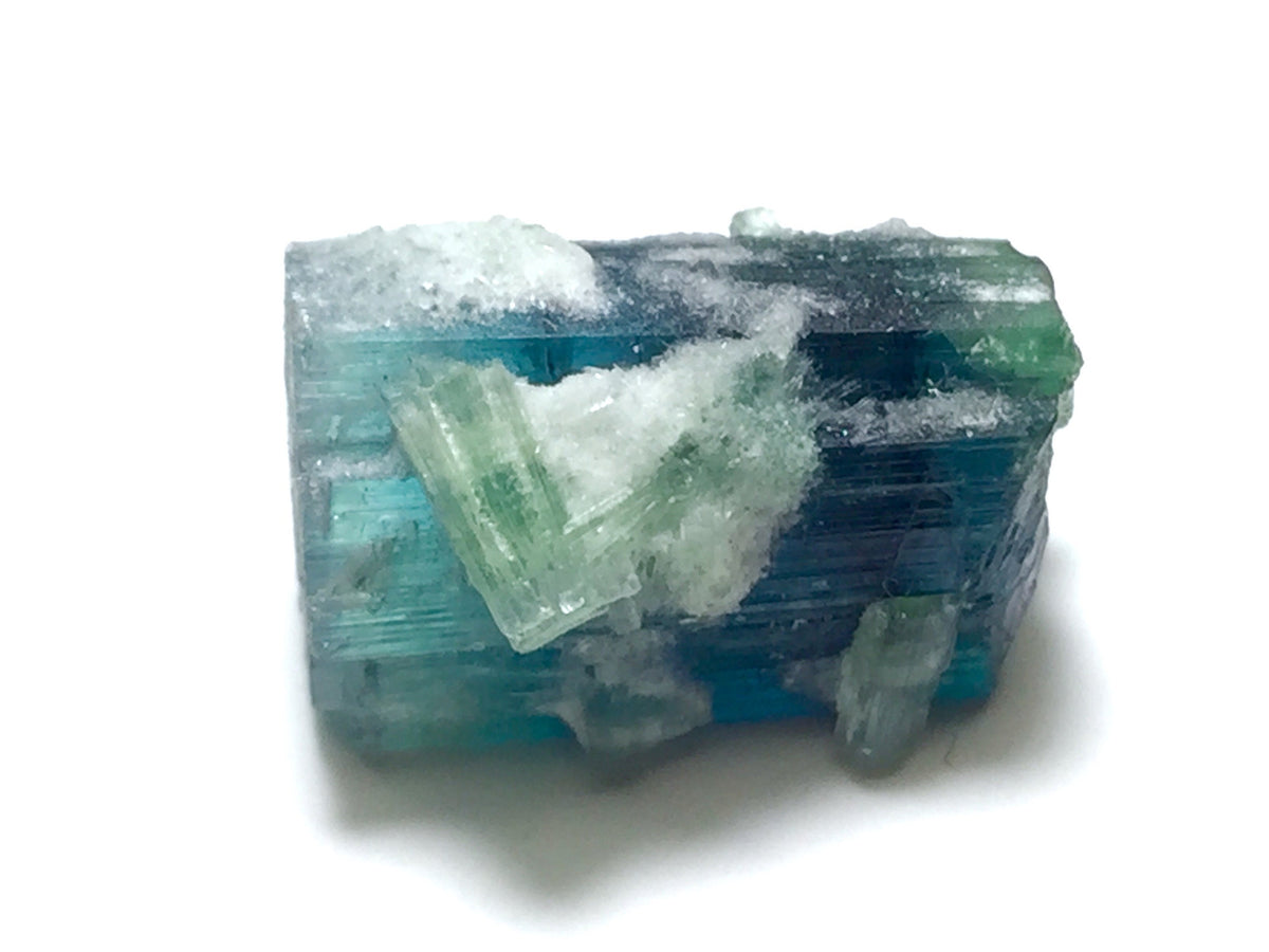 Bi-Color Tourmaline Specimen: Blue Cap from Afghanistan