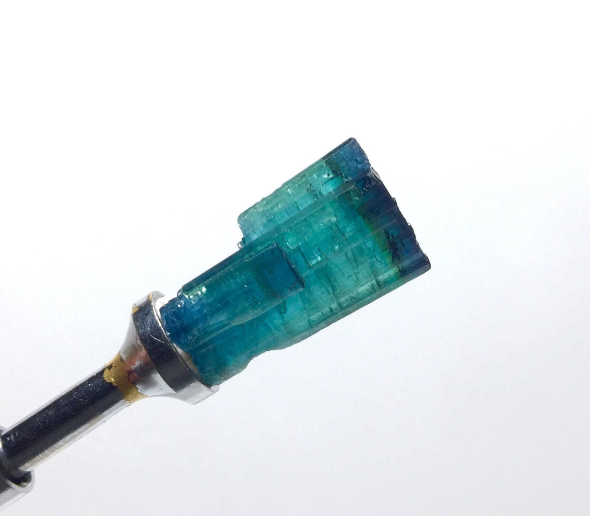 Blue Cap Bi Colour Tourmaline Crystal