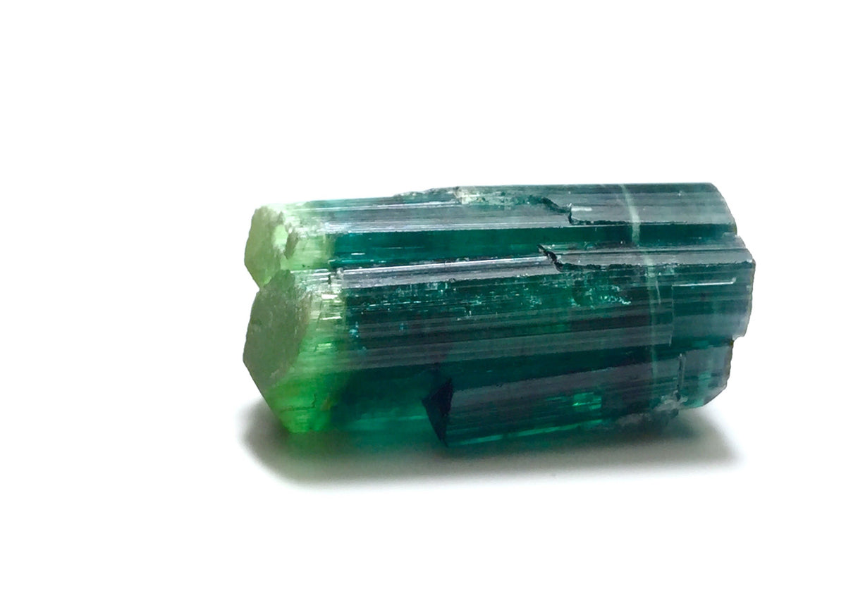 Bi-Color Tourmaline Specimen: 21.6 Carat Afghanistan Gemstone