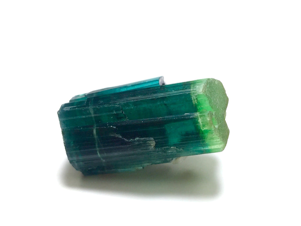 Bi-Color Tourmaline Specimen: 21.6 Carat Afghanistan Gemstone