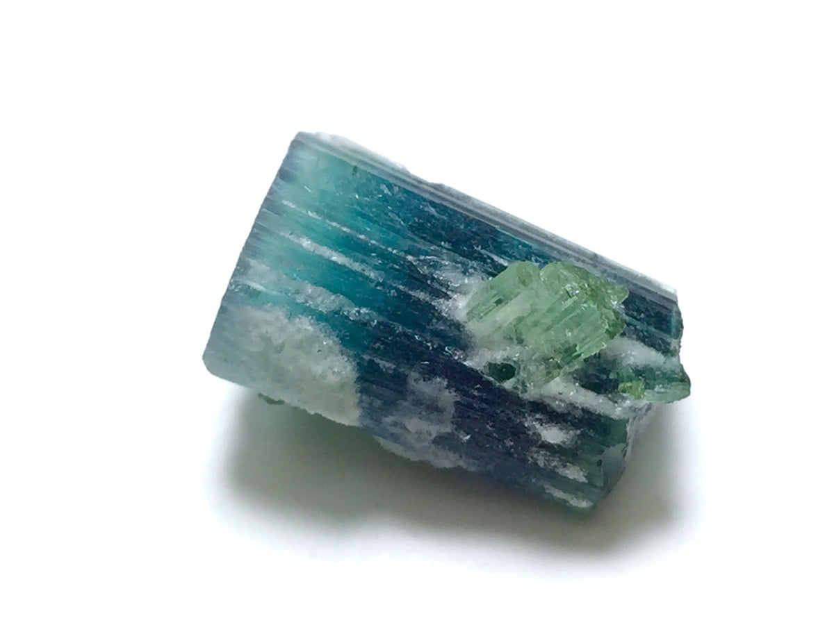 Bi-Color Tourmaline Specimen: Blue Cap from Afghanistan