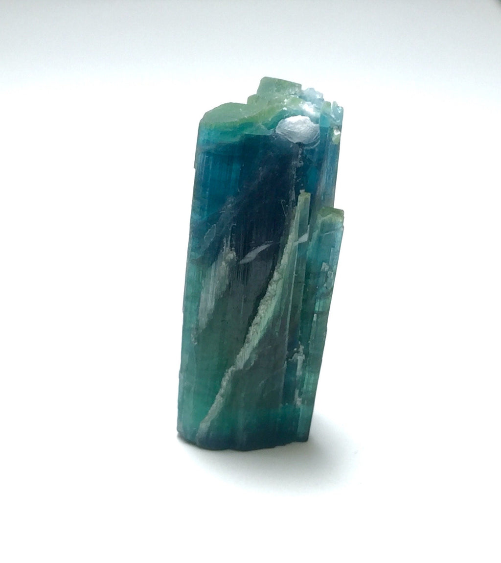 Indicolite Tourmaline Crystal Spray: Natural Blue Gemstone, Afghanistan
