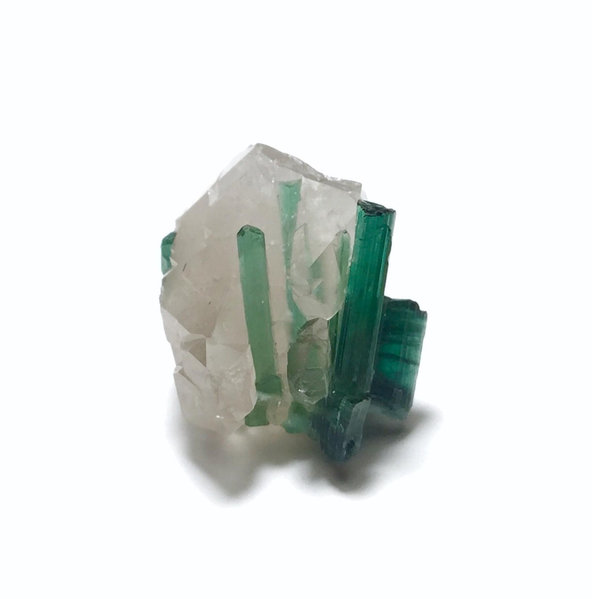 Natural Indicolite Blue Tourmaline Cluster On Quartz, Tourmaline Specimen,