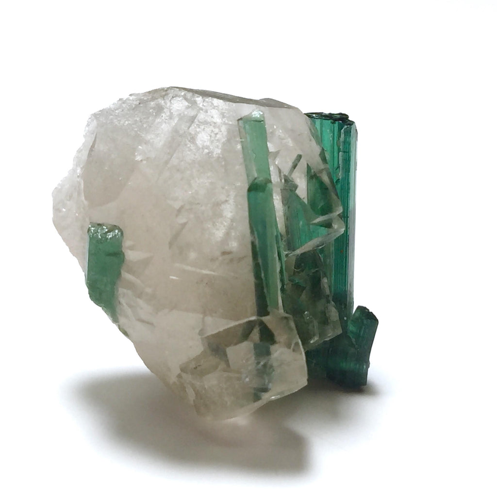 Natural Indicolite Blue Tourmaline Cluster On Quartz, Tourmaline Specimen,