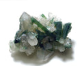 Green Tourmaline Crystal Cluster on Quartz Matrix, Afghanistan Specimen