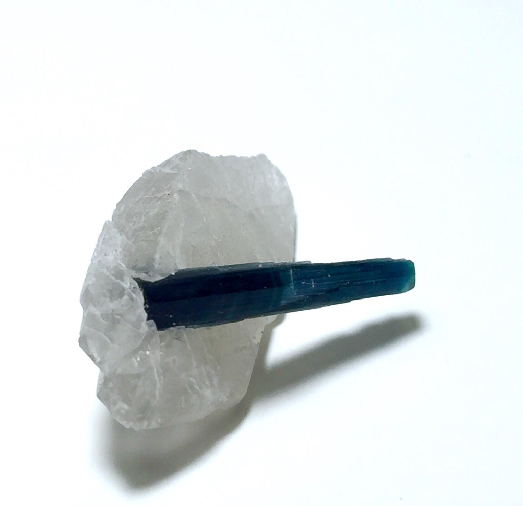 Blue Cap Tourmaline Crystals With Quartz