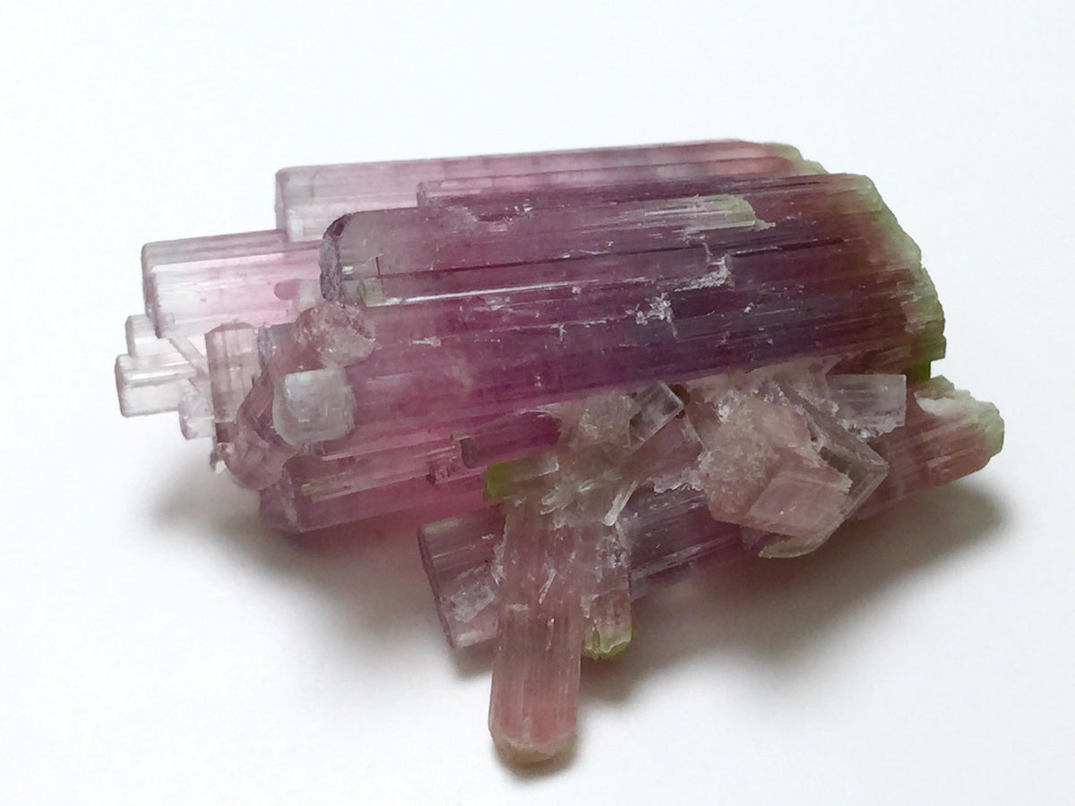 Cotton Candy Tourmaline Cluster, Bicolor Afghan Crystal Specimen