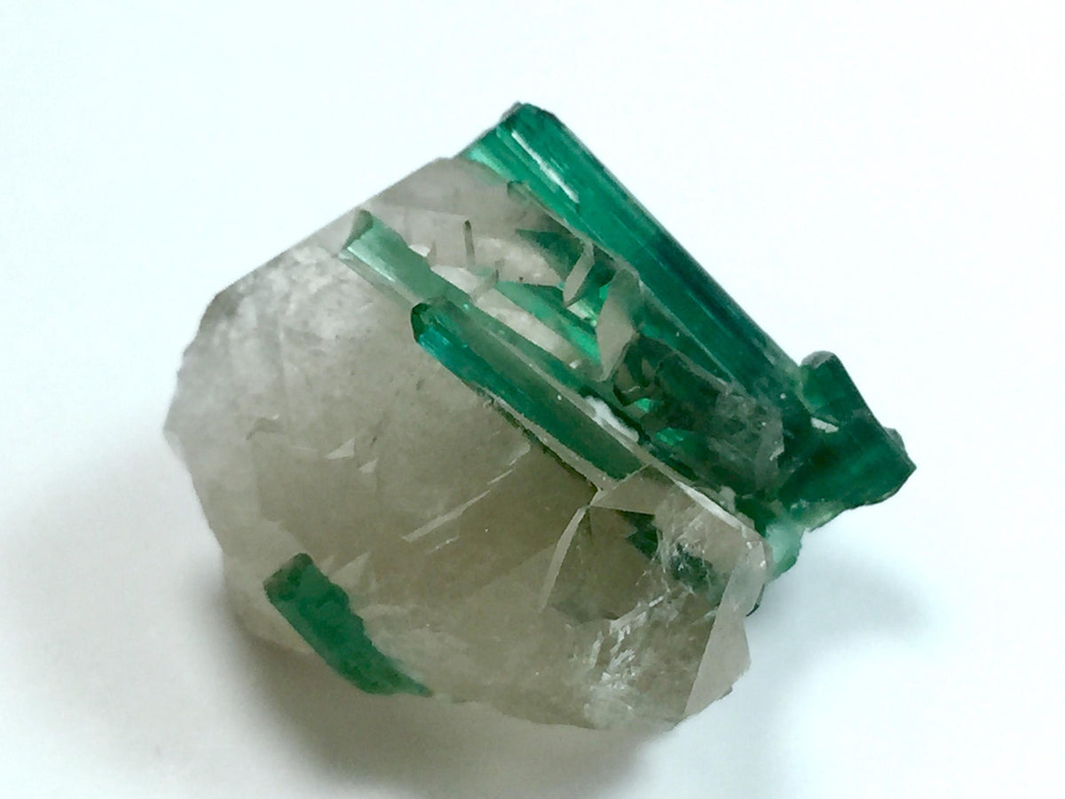 Natural Indicolite Blue Tourmaline Cluster On Quartz, Tourmaline Specimen,