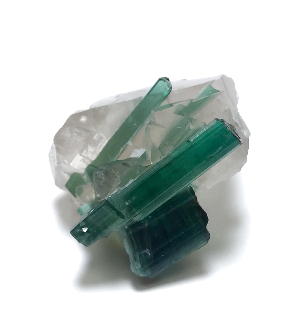 Natural Indicolite Blue Tourmaline Cluster On Quartz, Tourmaline Specimen,