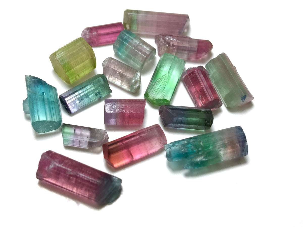 Multiple Color Terminated Tourmaline Crystals lot