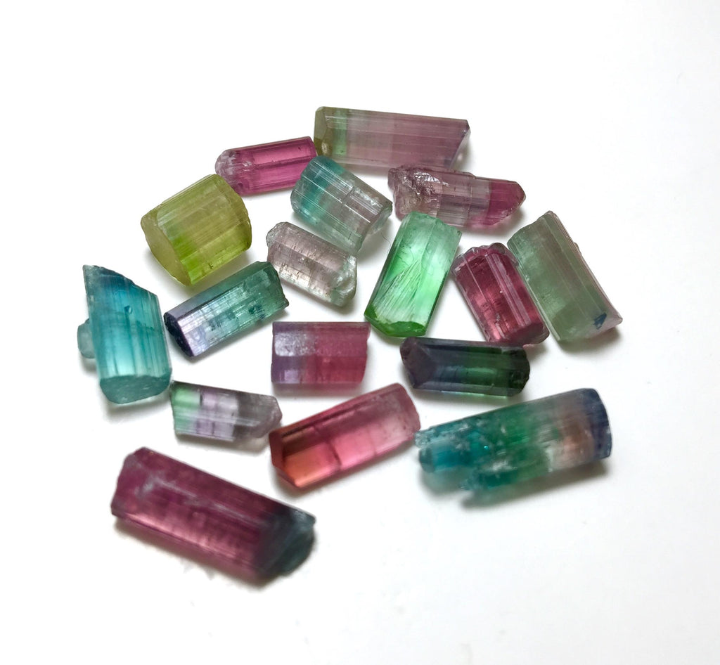 Multiple Color Terminated Tourmaline Crystals lot