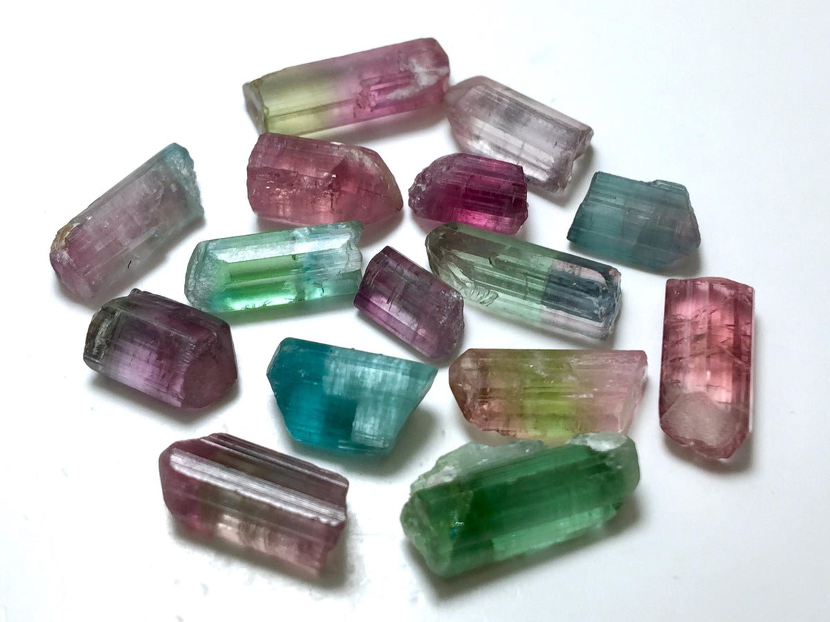Multiple Color Terminated Tourmaline Crystals lot