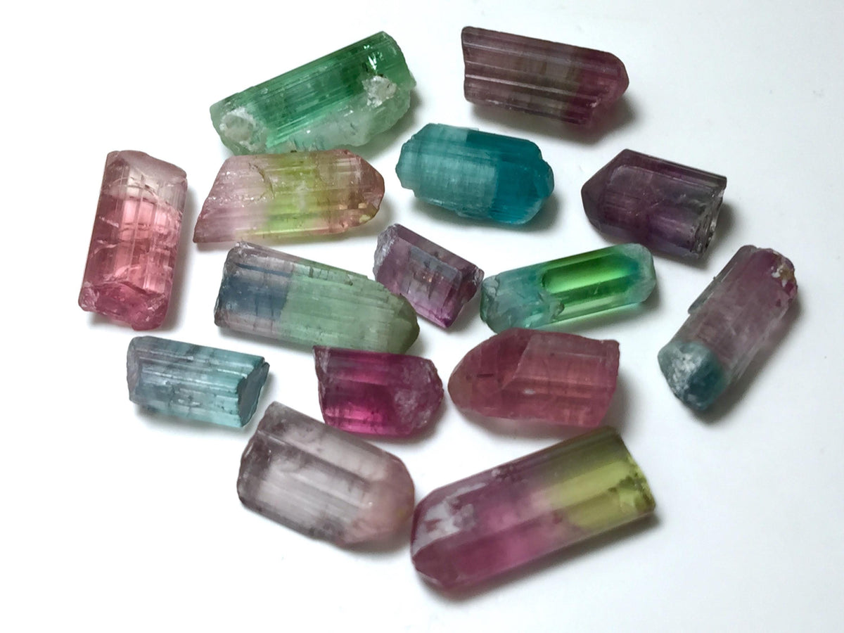 Multiple Color Terminated Tourmaline Crystals lot