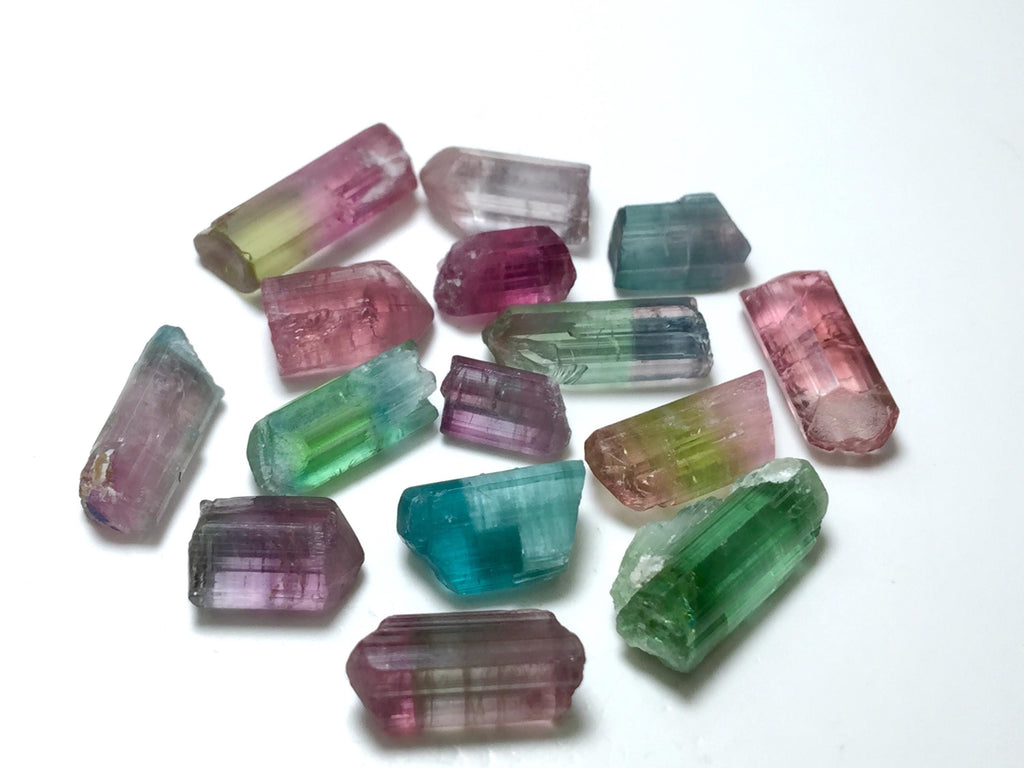 Multiple Color Terminated Tourmaline Crystals lot