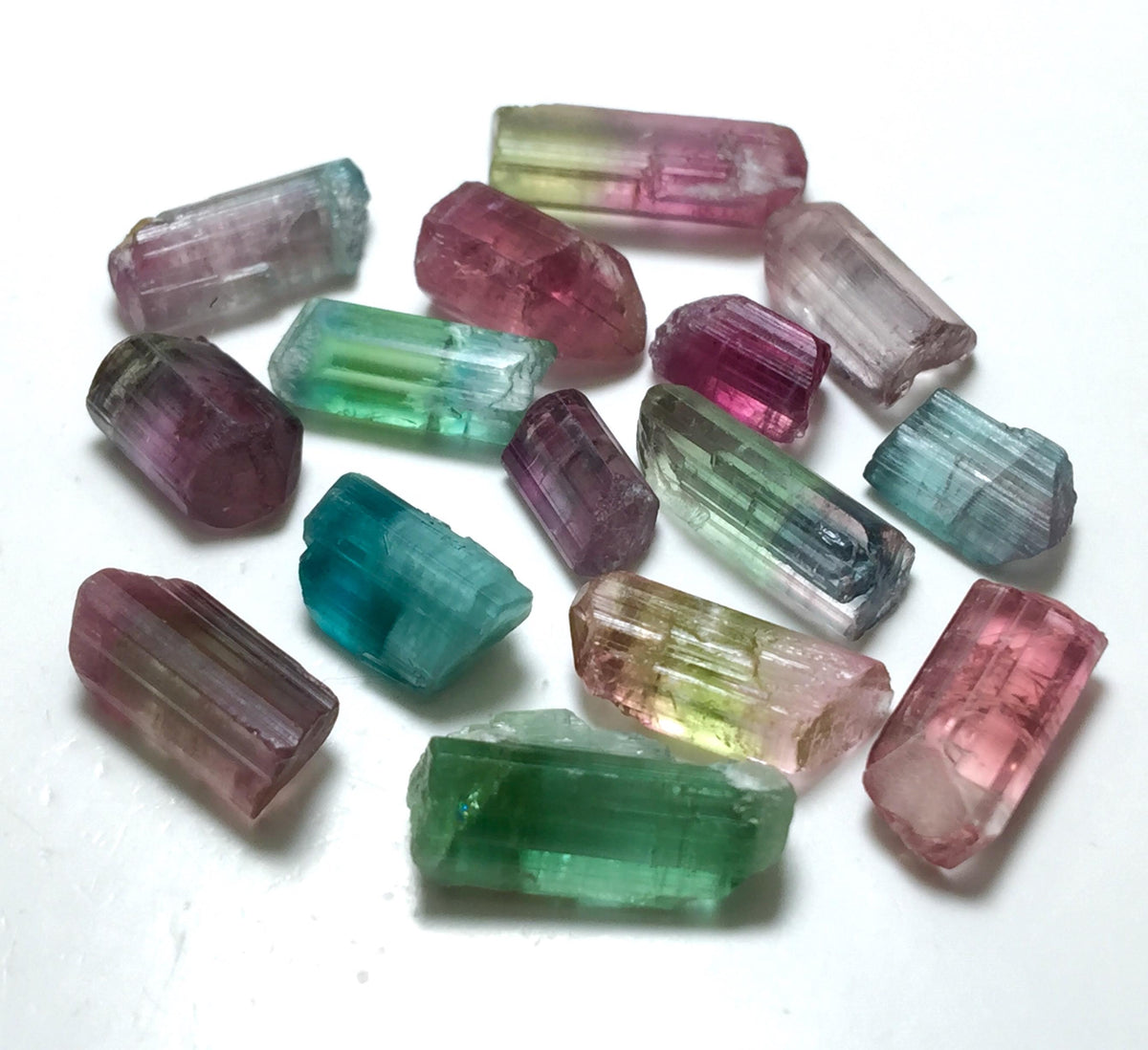 Multiple Color Terminated Tourmaline Crystals lot