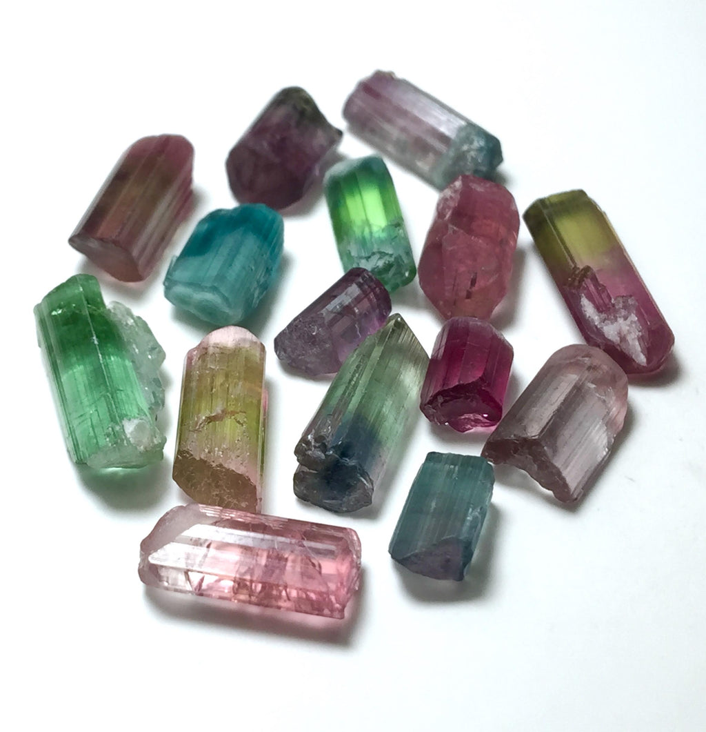 Multiple Color Terminated Tourmaline Crystals lot