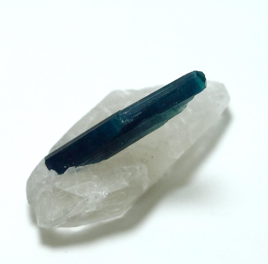 Blue Cap Tourmaline Crystals With Quartz