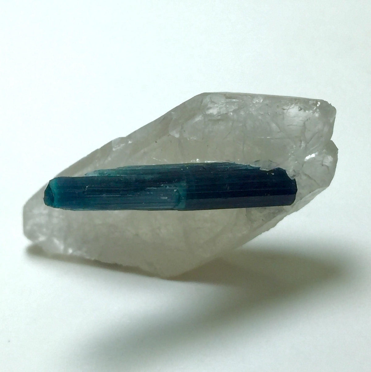 Blue Cap Tourmaline Crystals With Quartz