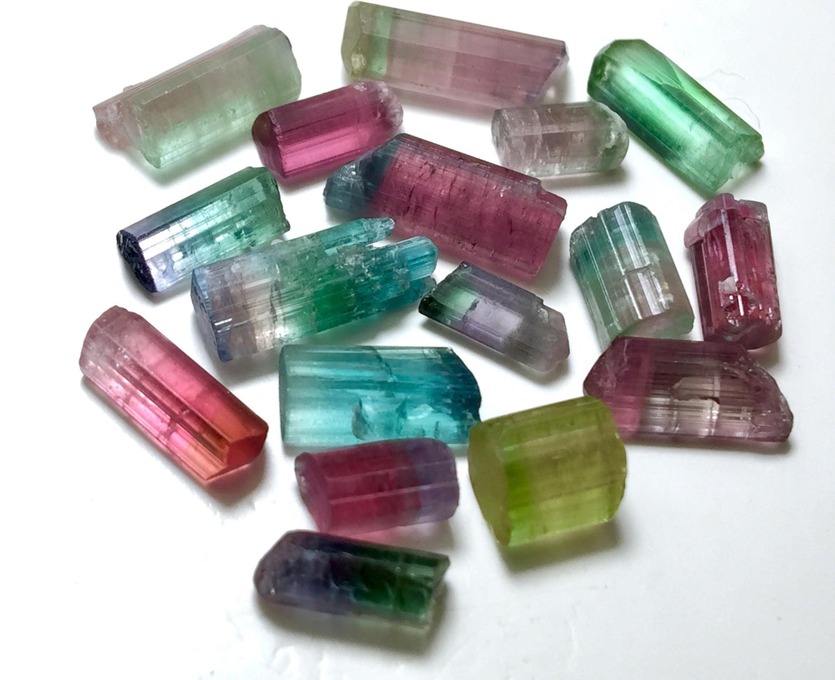 Multiple Color Terminated Tourmaline Crystals lot
