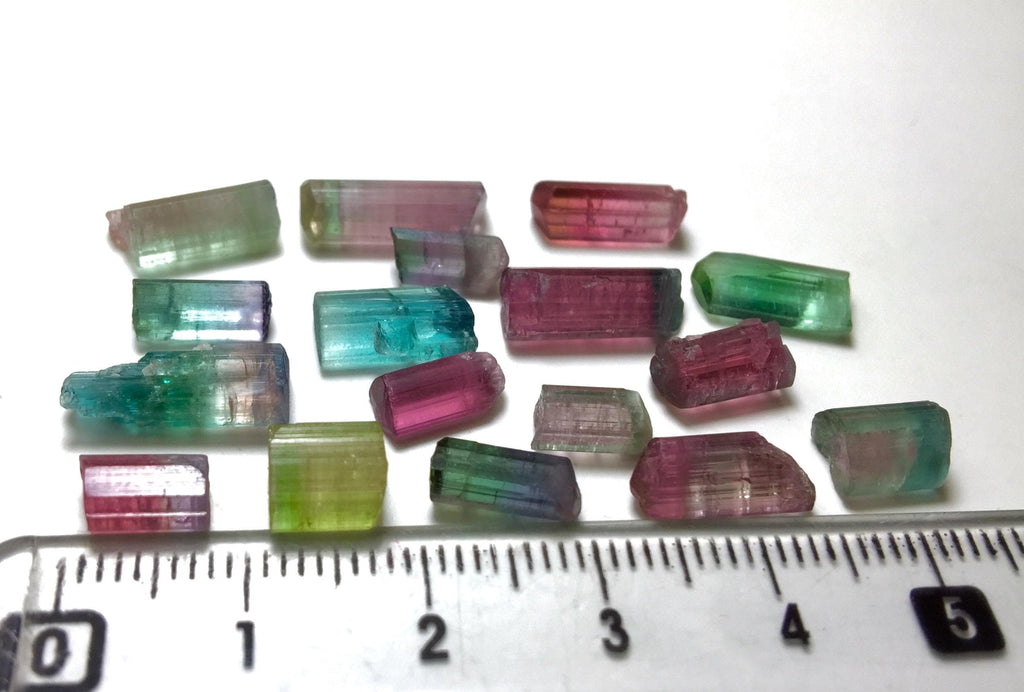 Multiple Color Terminated Tourmaline Crystals lot