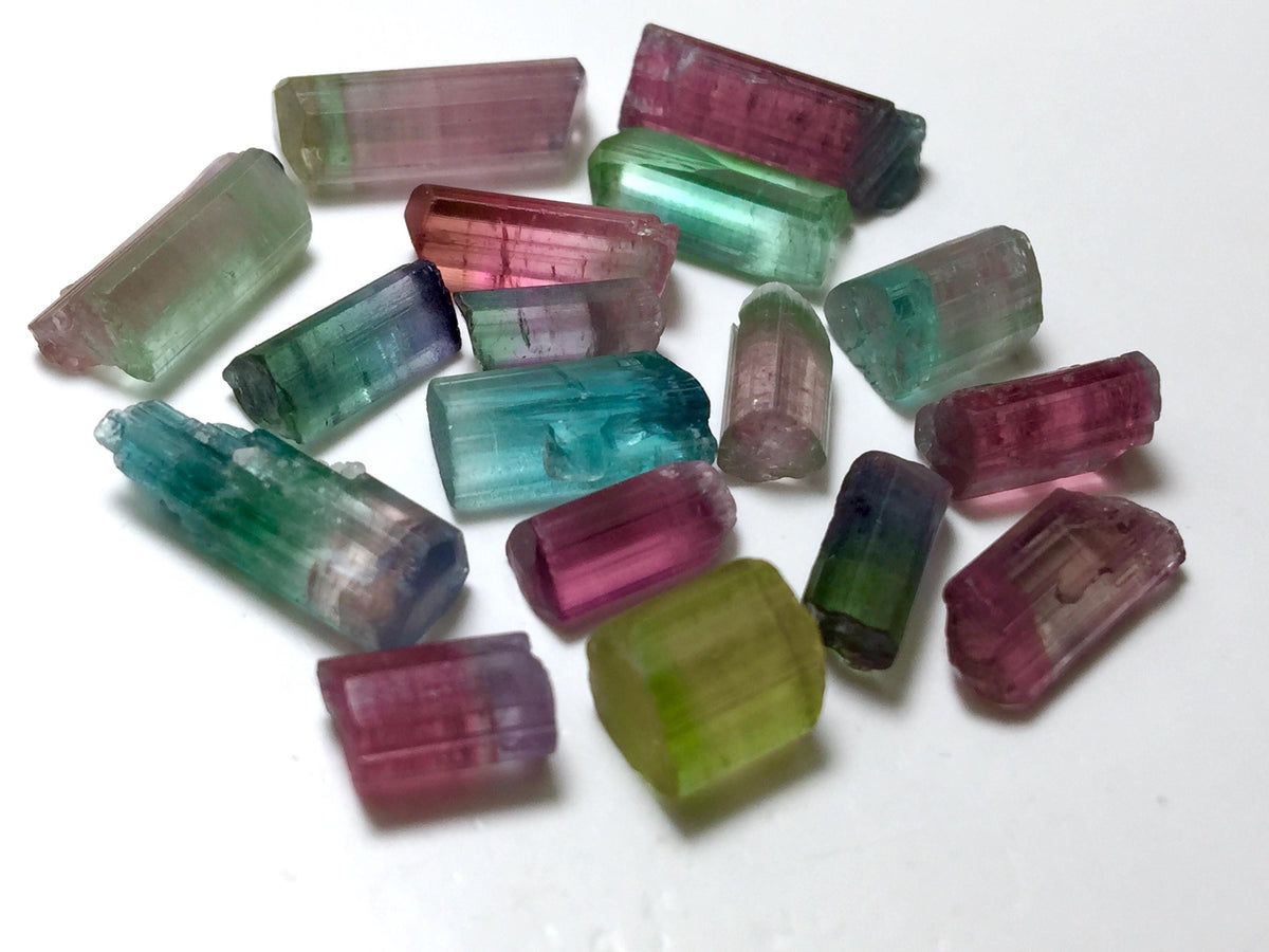 Multiple Color Terminated Tourmaline Crystals lot
