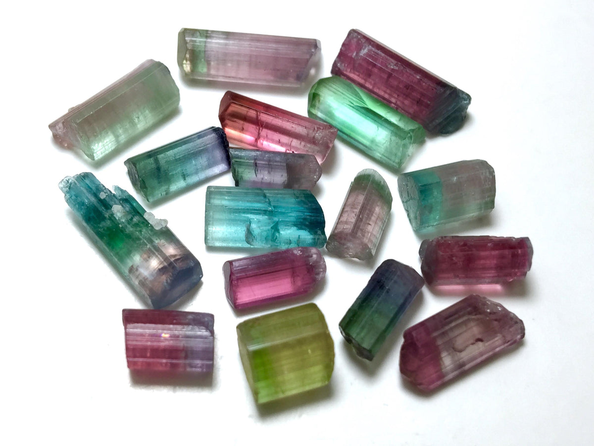 Multiple Color Terminated Tourmaline Crystals lot