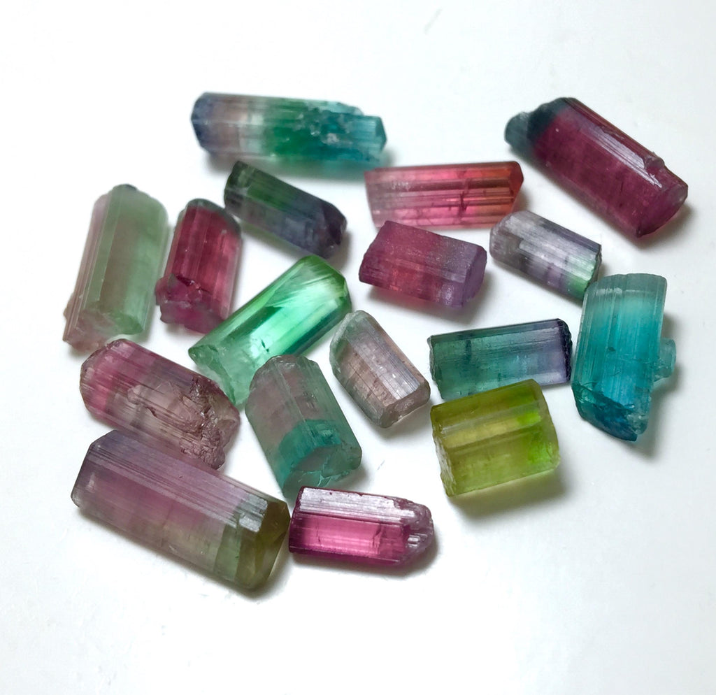 Multiple Color Terminated Tourmaline Crystals lot