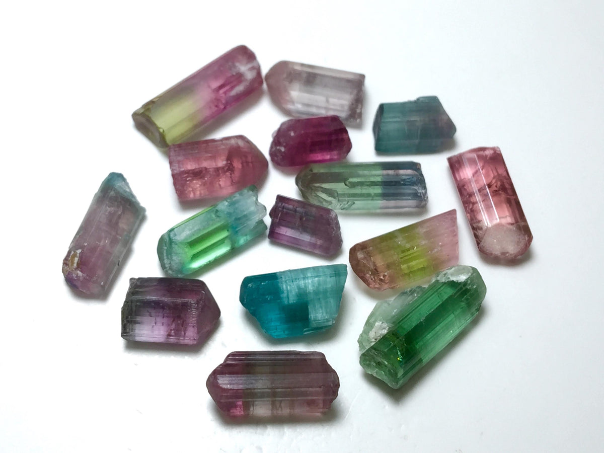 Multiple Color Terminated Tourmaline Crystals lot