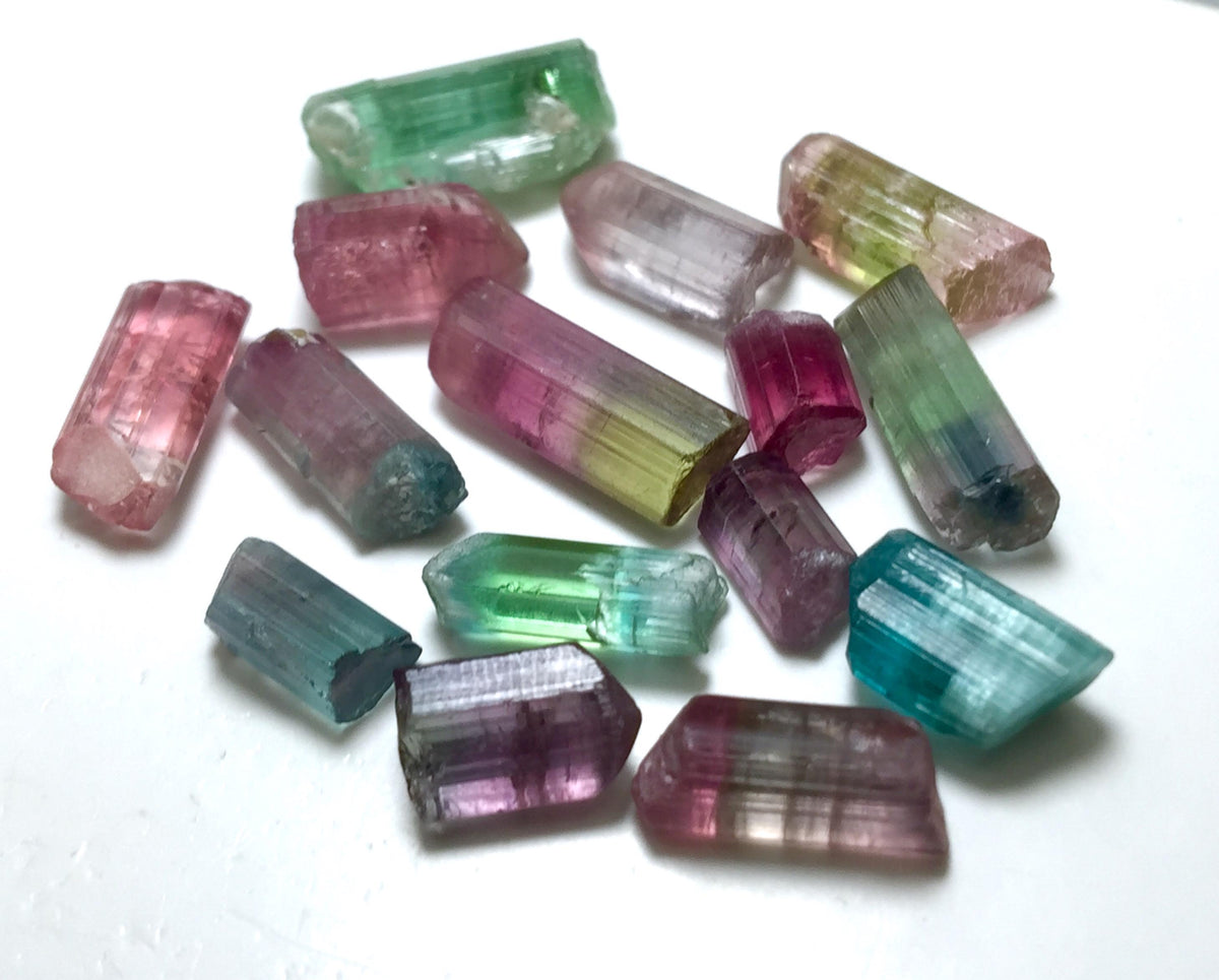 Multiple Color Terminated Tourmaline Crystals lot