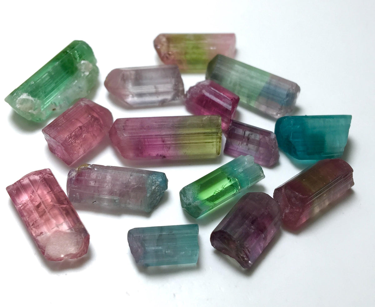 Multiple Color Terminated Tourmaline Crystals lot