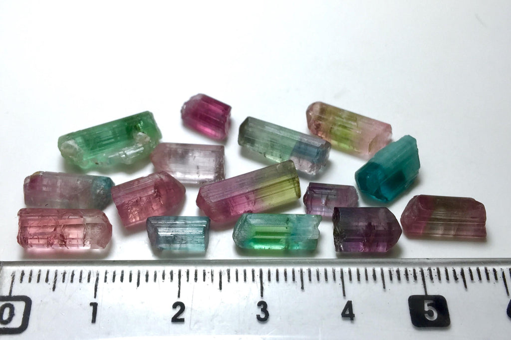 Multiple Color Terminated Tourmaline Crystals lot