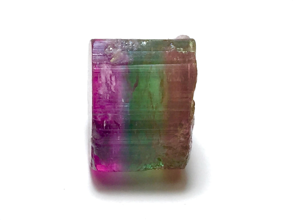 Hot Purple Cap Tri Colors Tourmaline Crystal
