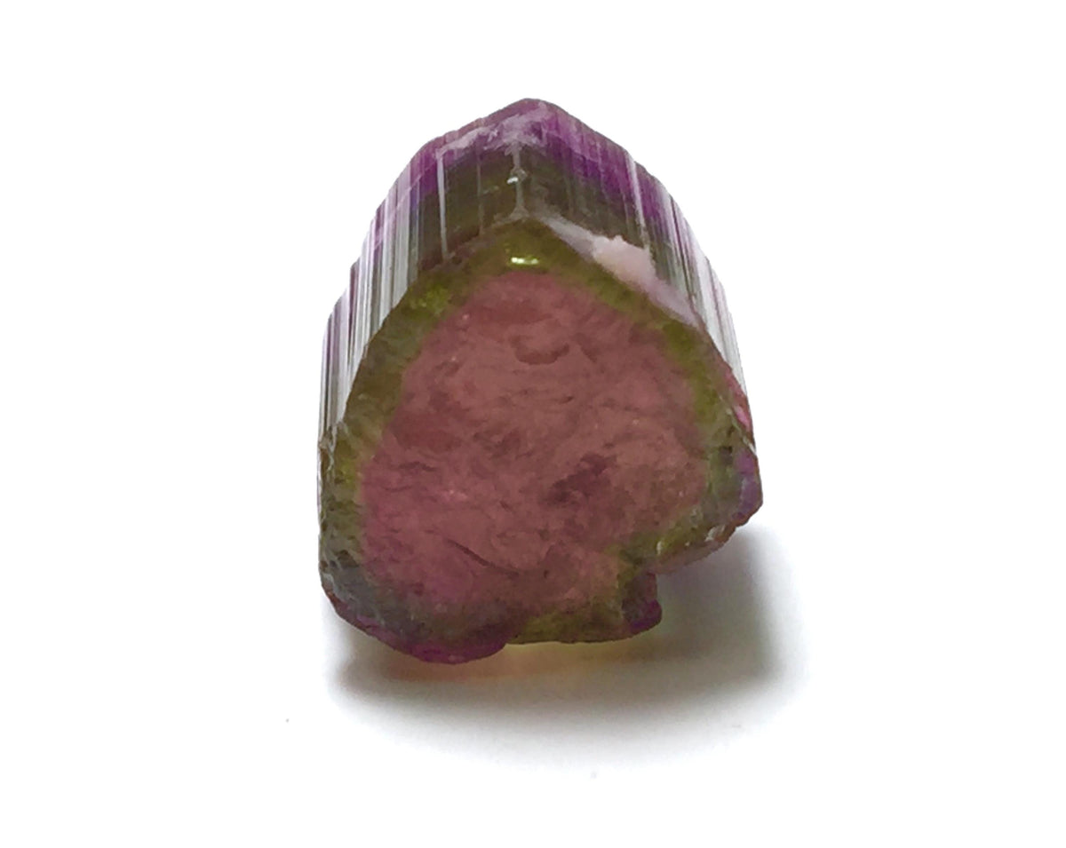 Hot Purple Cap Tri Colors Tourmaline Crystal