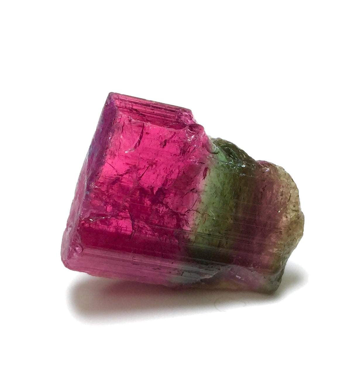 Hot Purple Cap Tri Colors Tourmaline Crystal