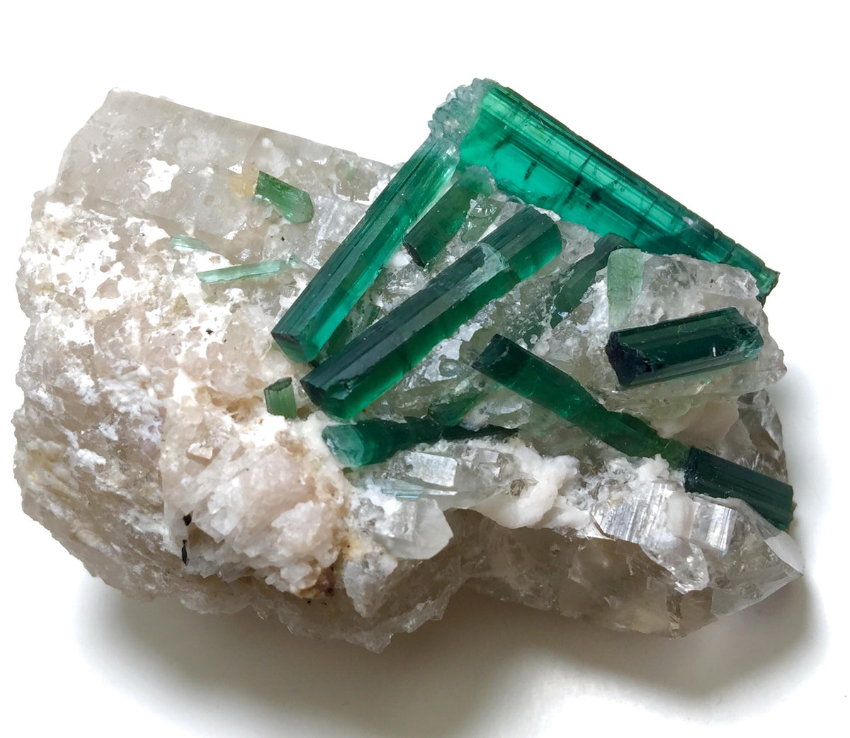 Natural Blue Indicolite Tourmaline Cluster with Qurtaz