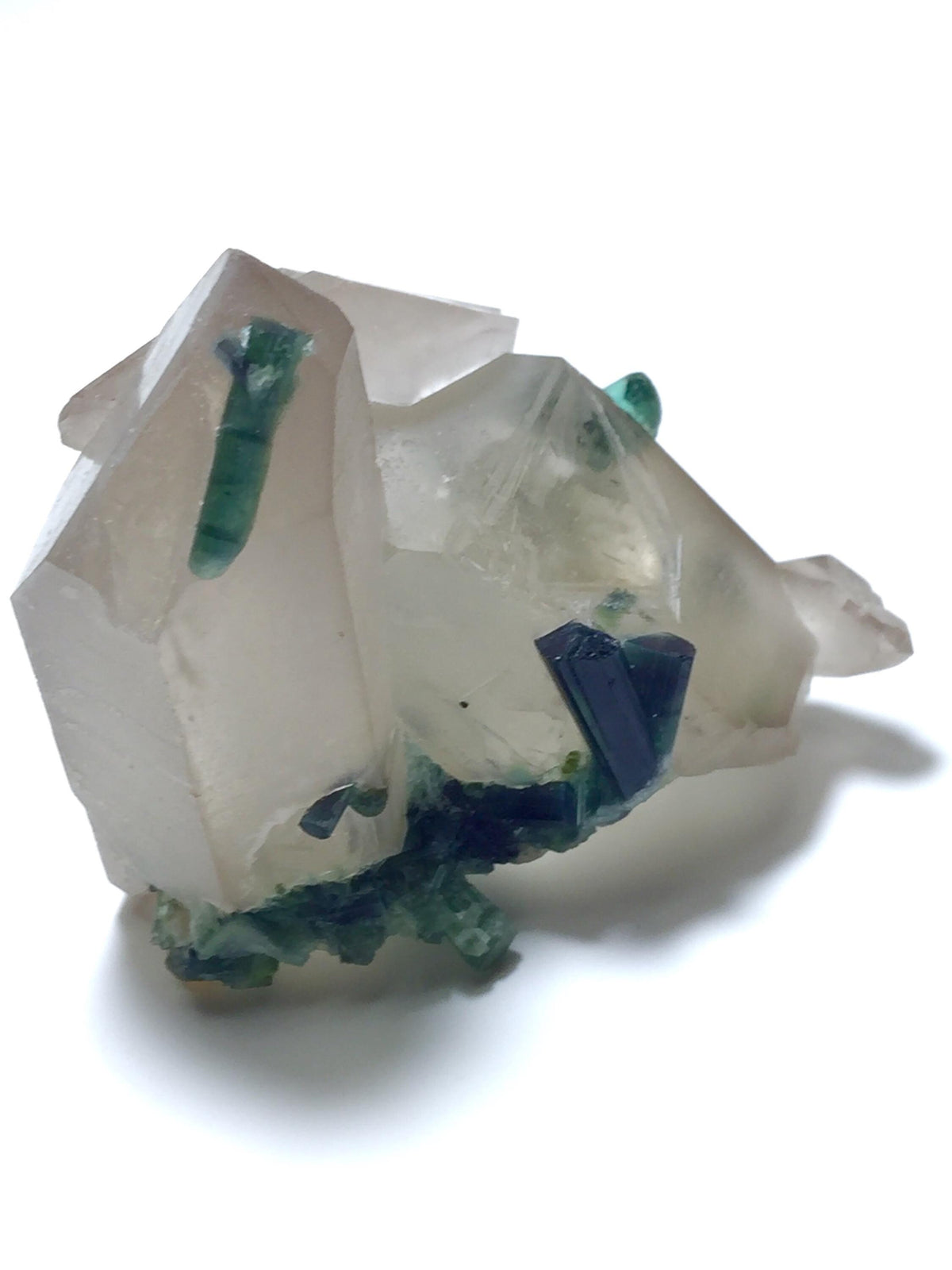 Natural Indicolite Blue Tourmaline Cluster On Quartz, Tourmaline Specimen,