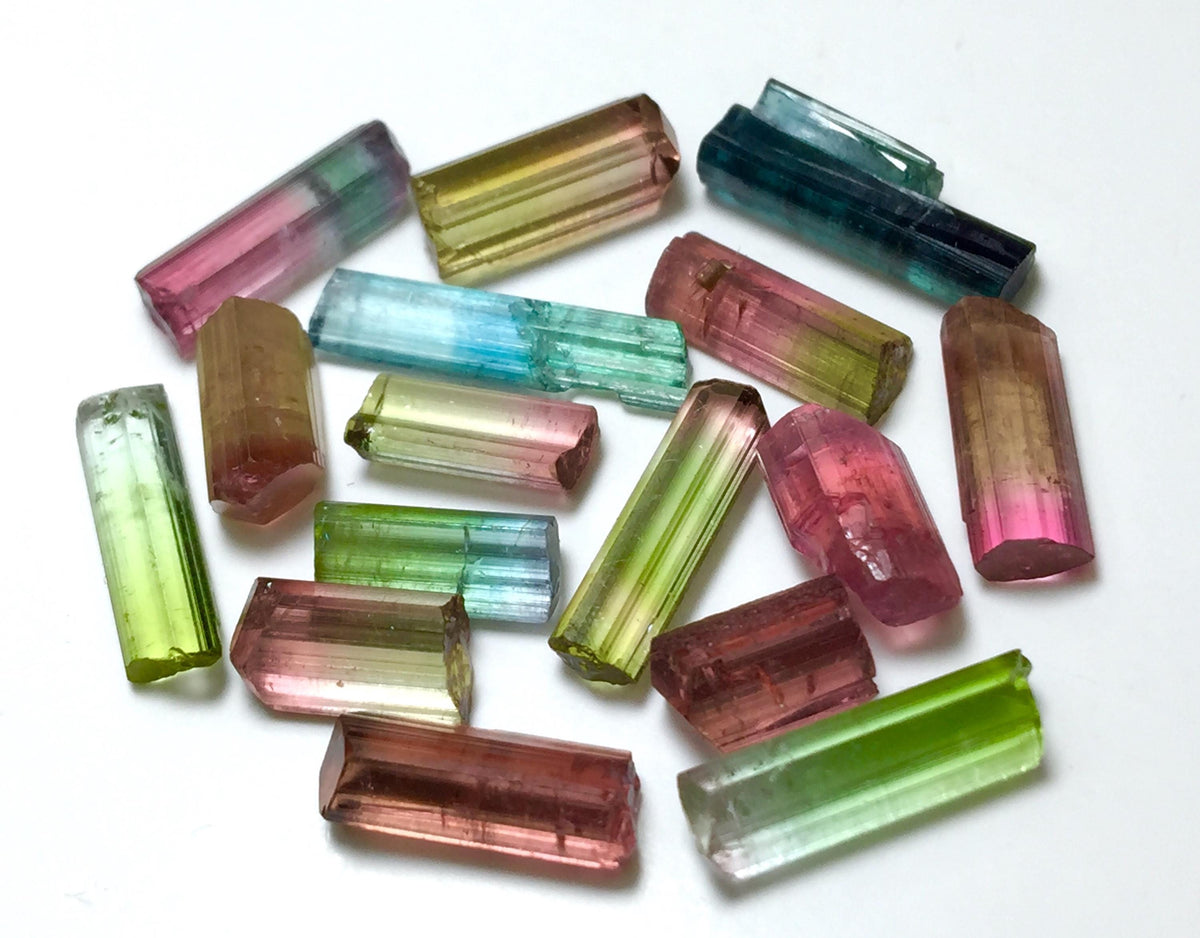 Multiple Color Terminated Tourmaline Crystals lot