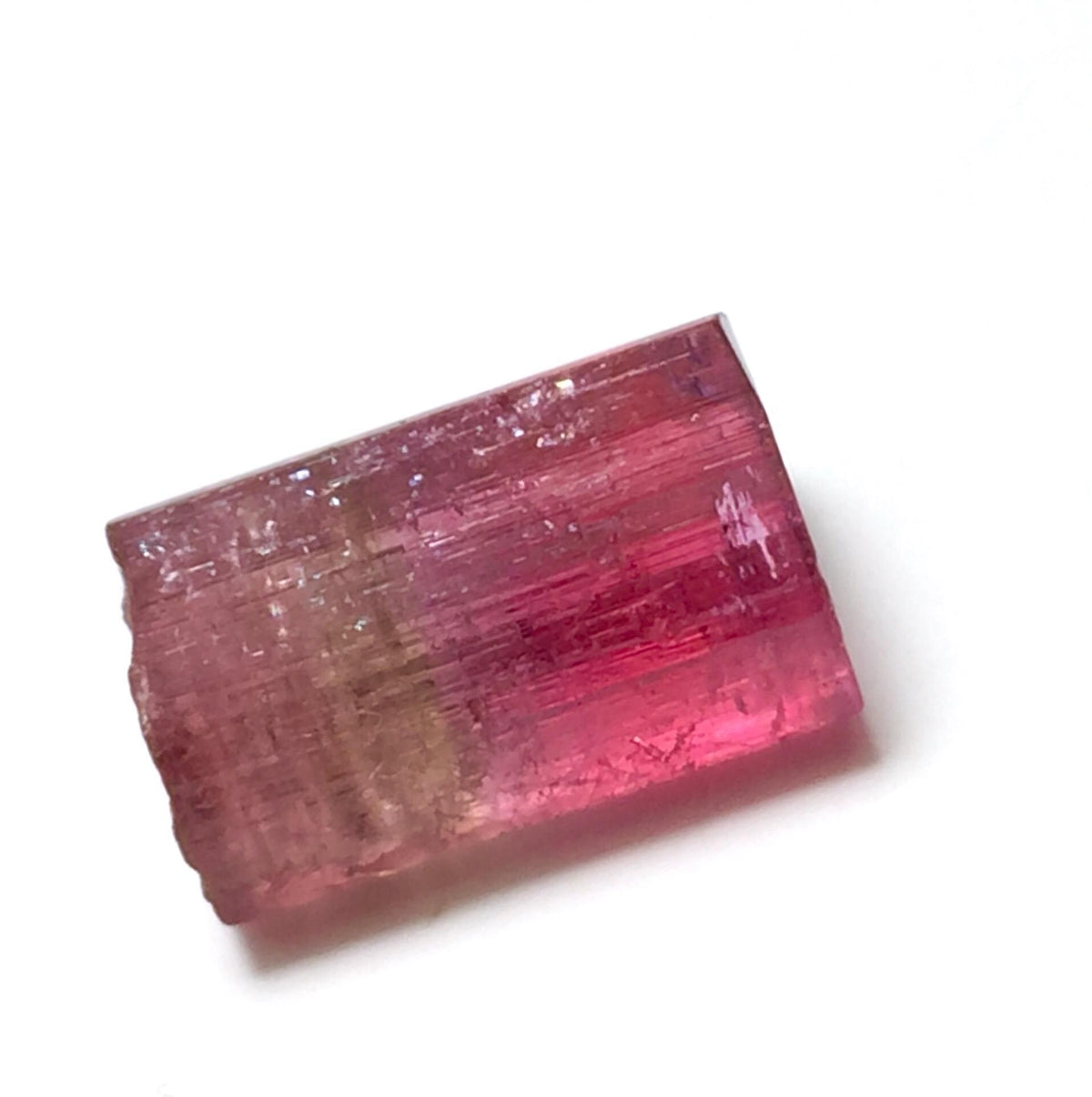 Hot Pink Cap Tourmailine Crystal