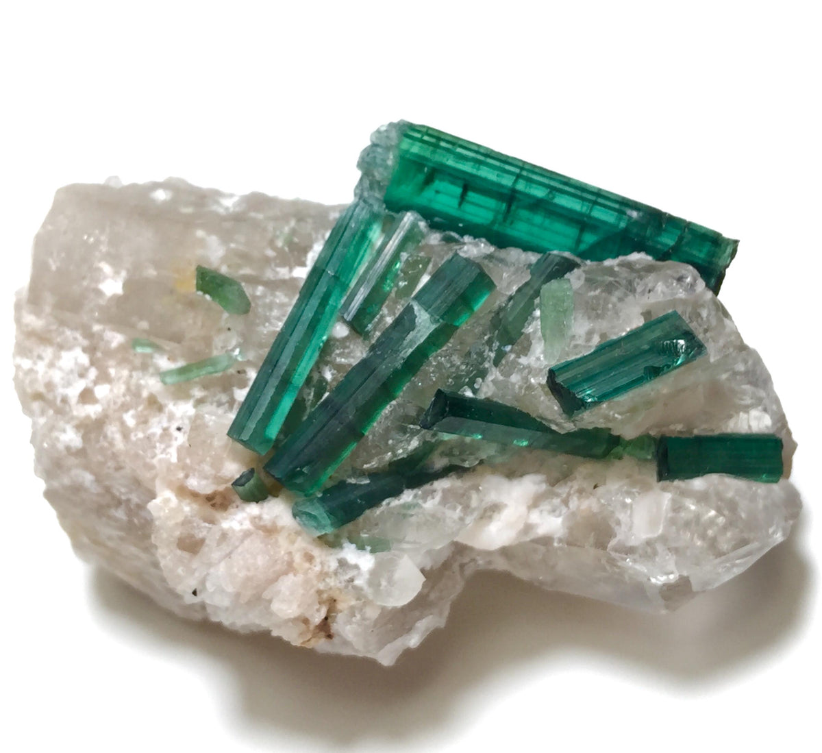 Natural Blue Indicolite Tourmaline Cluster with Qurtaz