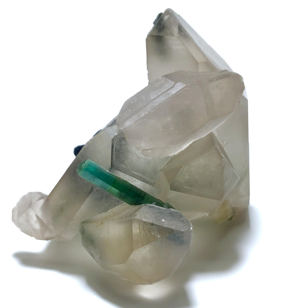 Natural Indicolite Blue Tourmaline Cluster On Quartz, Tourmaline Specimen,
