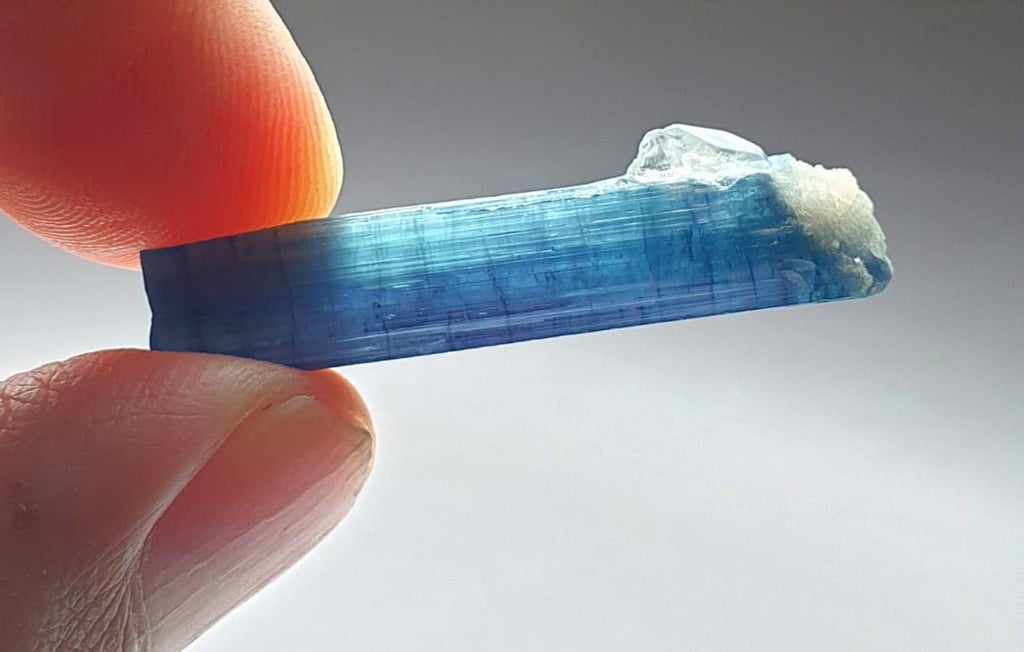 Blue Indicolite Tourmaline With Quartz, Tourmaline Crystal
