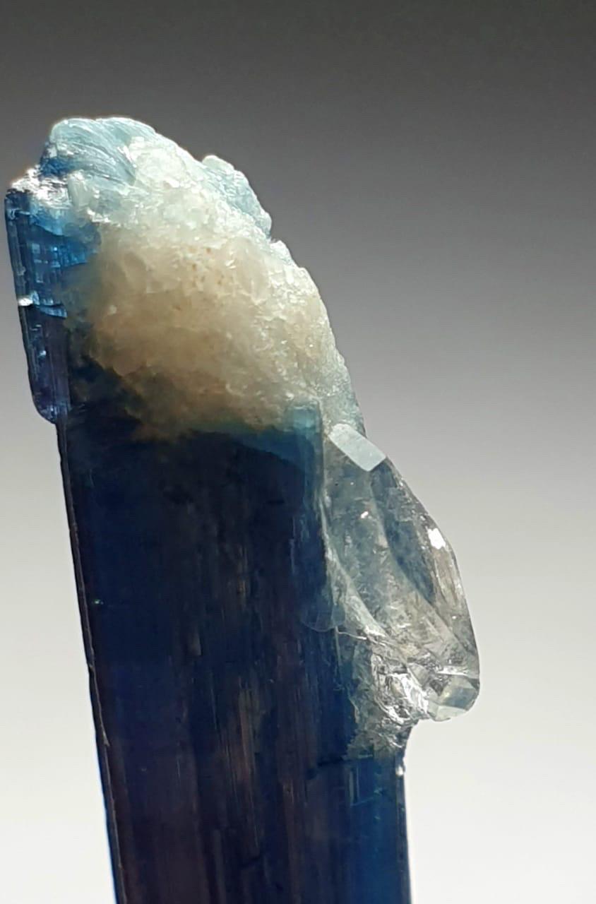 Blue Indicolite Tourmaline With Quartz, Tourmaline Crystal