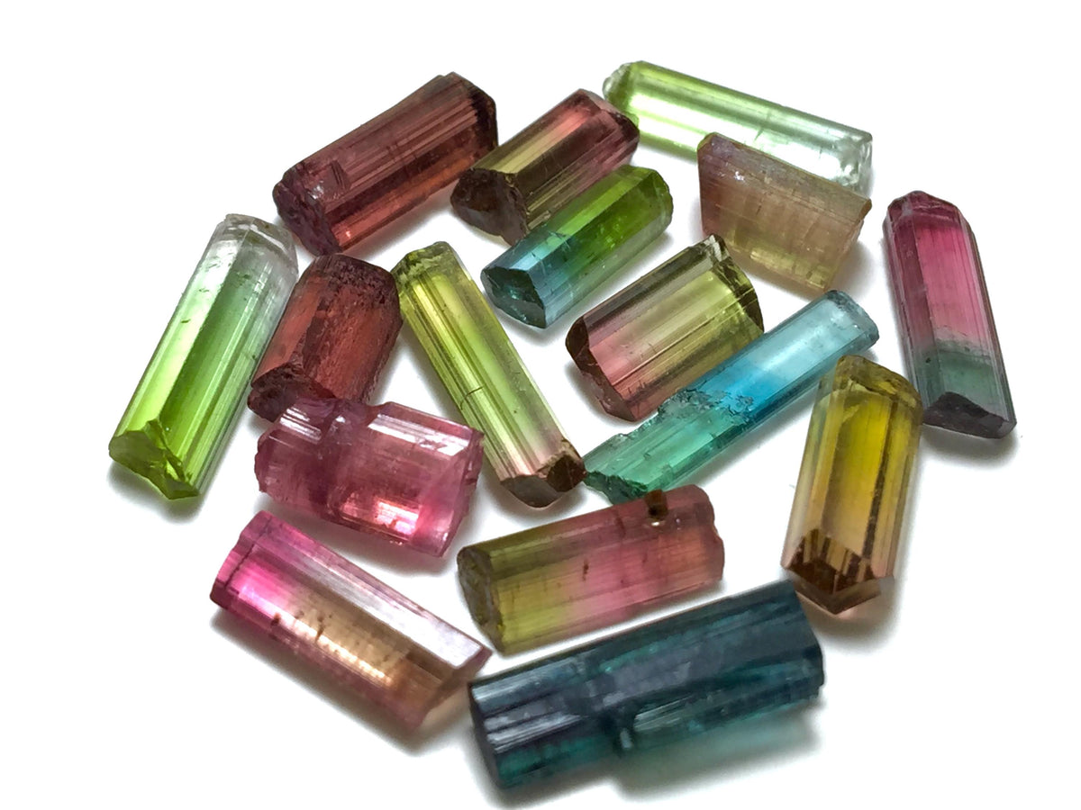 Multiple Color Terminated Tourmaline Crystals lot