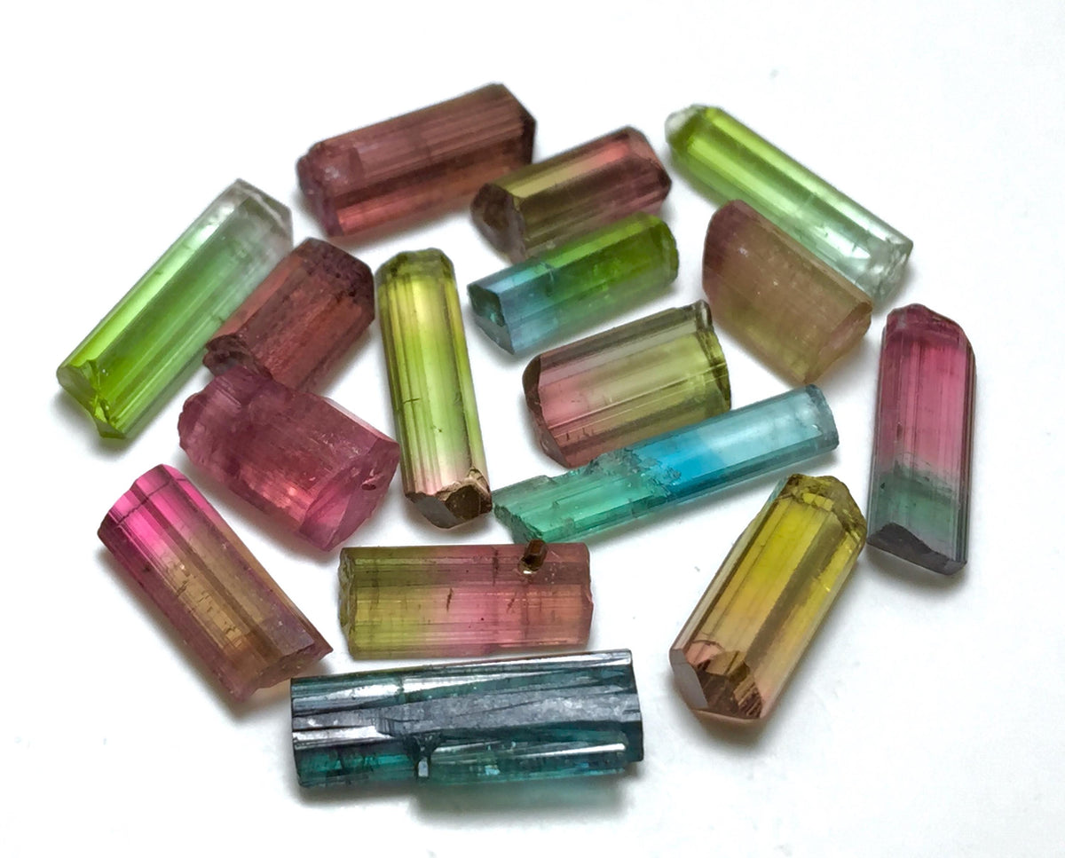 Multiple Color Terminated Tourmaline Crystals lot