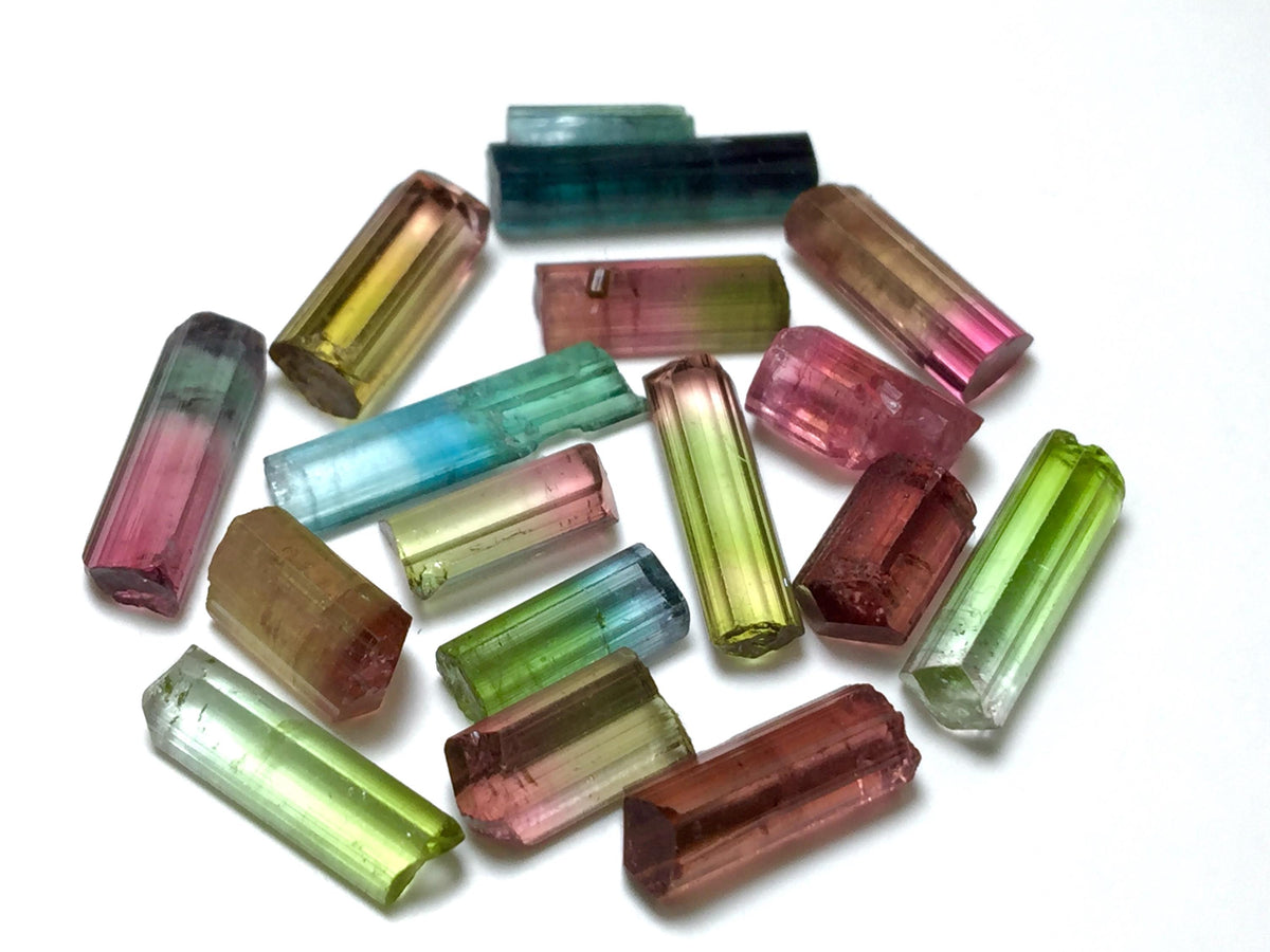 Multiple Color Terminated Tourmaline Crystals lot