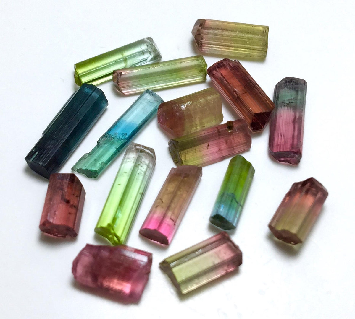 Multiple Color Terminated Tourmaline Crystals lot