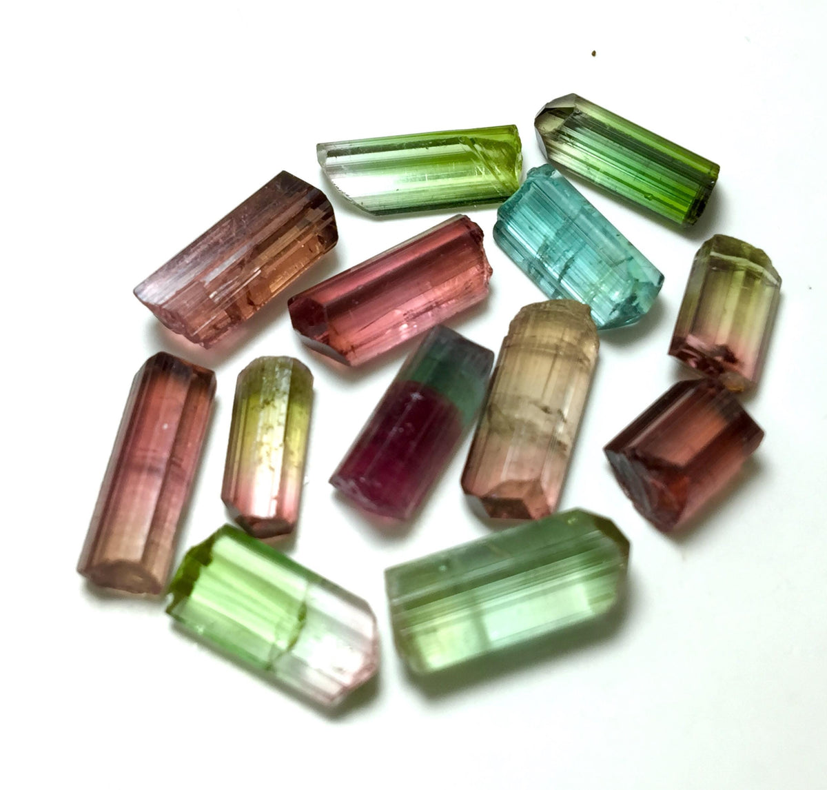 Multiple Color Terminated Tourmaline Crystals lot