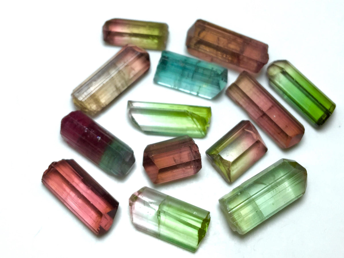 Multiple Color Terminated Tourmaline Crystals lot