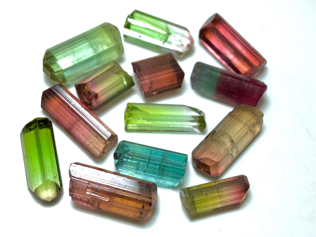 Multiple Color Terminated Tourmaline Crystals lot