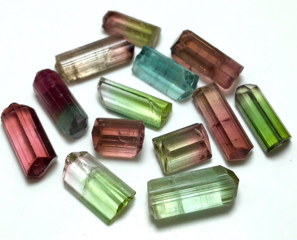 Multiple Color Terminated Tourmaline Crystals lot
